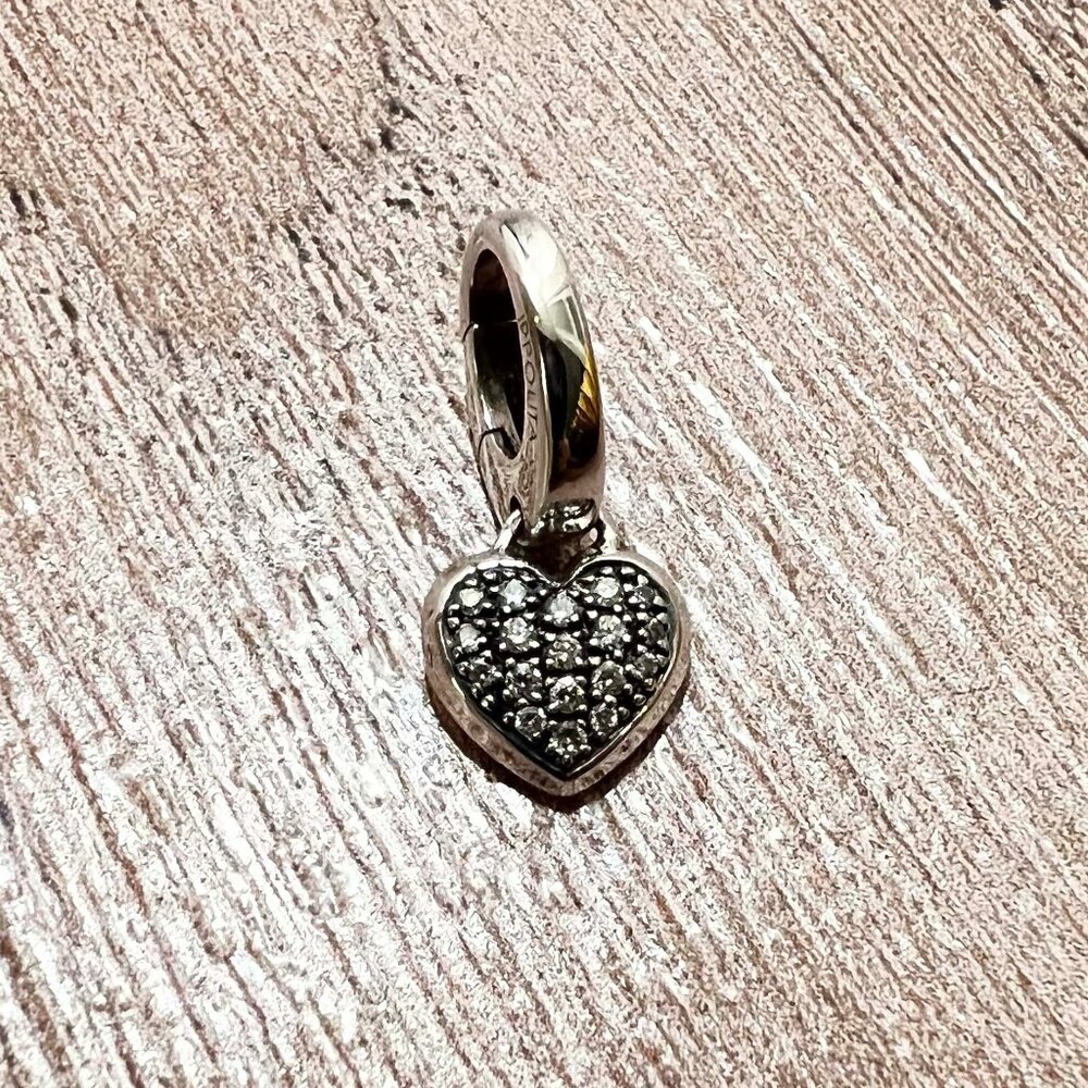 NEW! $495 Ippolita Sterling Silver Diamond Heart Reversible Heart Charm Pendant - Picture 5 of 5